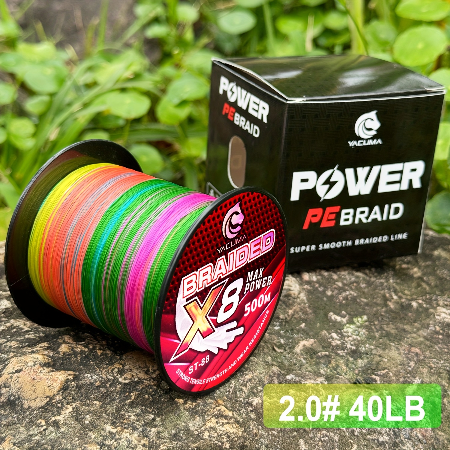 Yacuma 546yds/500m Multicolor 8-strand Pe Fishing Line - High Strength, 20lb-118lb Options For All