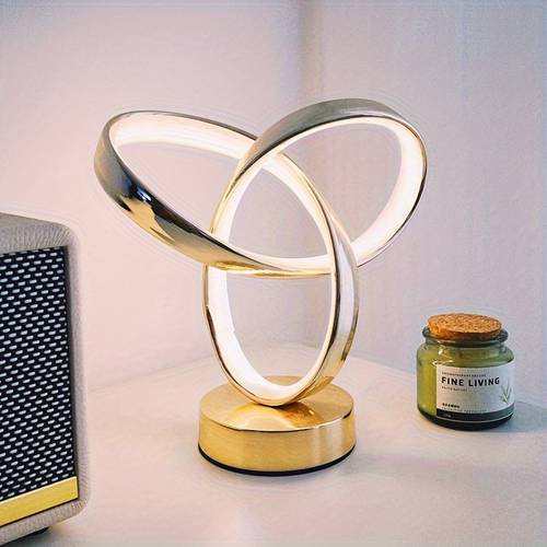 modern polished metal desk lamp with dimmable design usb powered table light for home decor living room bedroom reading space themed bell shade lamp no accessories included