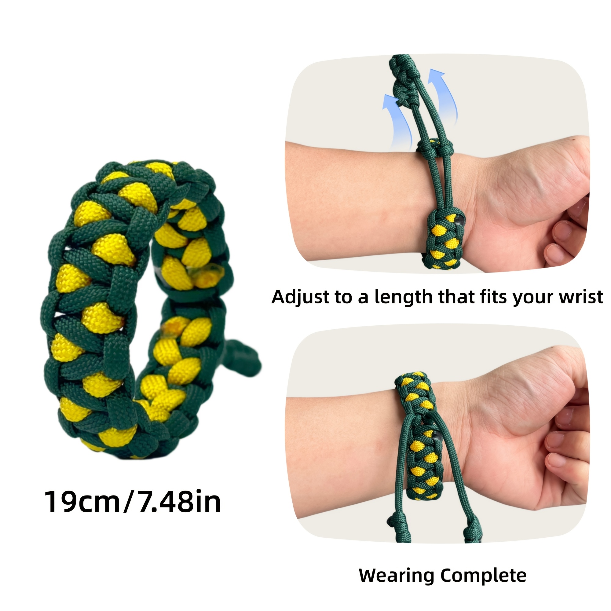 Two Tone Paracord Survival Wristband