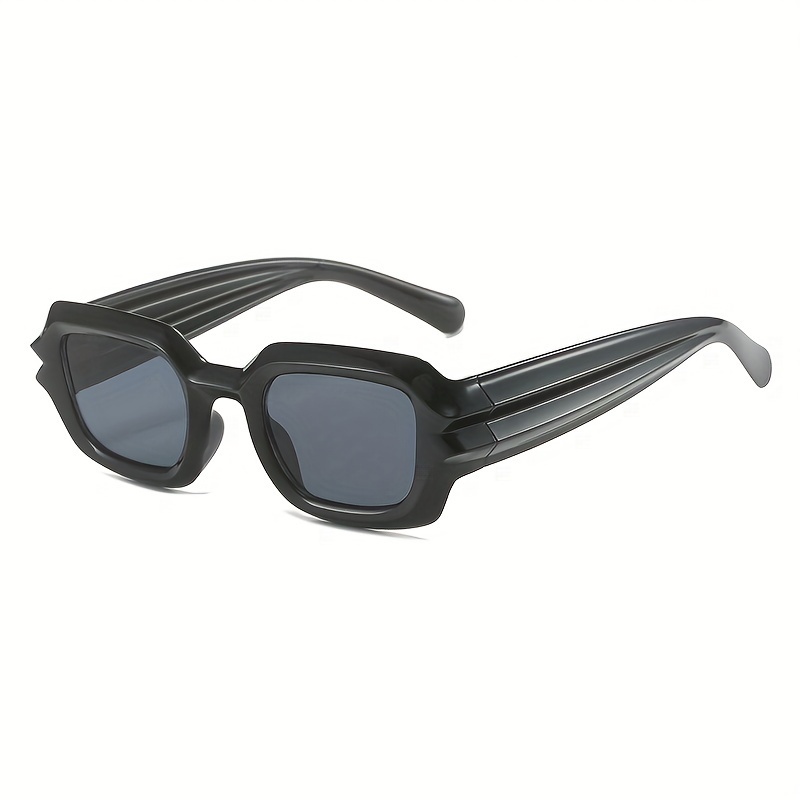 1pc Retro Rectangular Frame Sunglasses for Men and Women Plastic Fashion Classic Decorative Outdoor Travel Beach Vacation Anti-UV Glasses