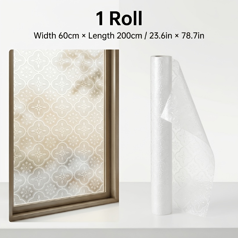 TEMU New 2026 Vintage Soft- Decorative Sticker, With Exquisite Embossing For -dimensional Texture. Static Cling, No Adhesive, Installation-free, And