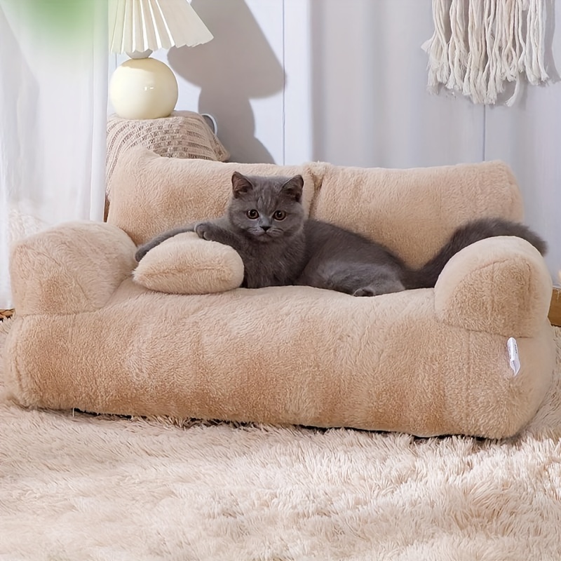 

Luxury Cat Bed, Super Soft Warm Cat Sofa, Detachable Washable, Non-slip Kitten Cat Sleeping House, Pet Supplies