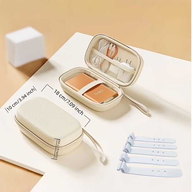 6pcs Set Travel Electronics Storage Bag with Cable Ties
