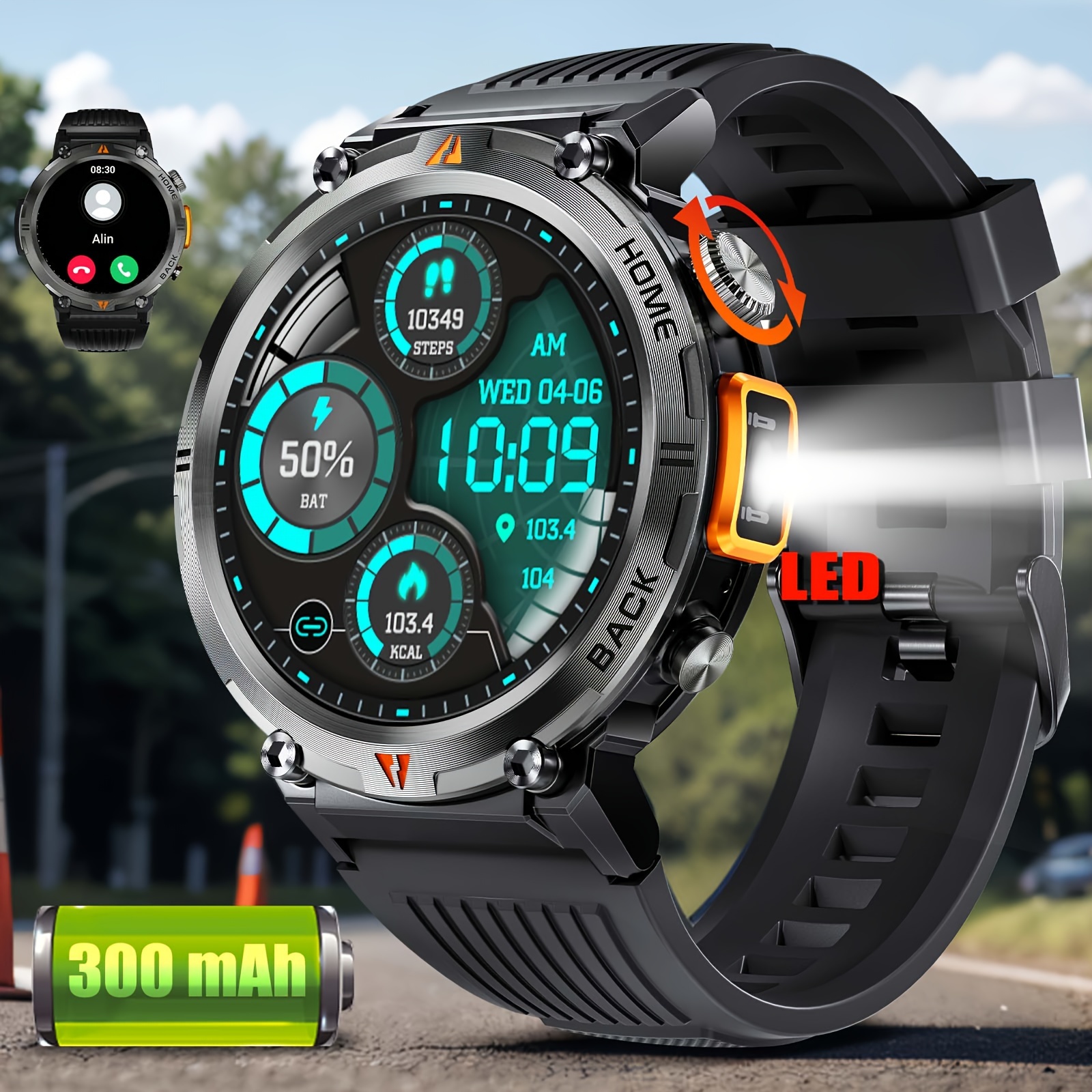 

Women's Smartwatch With Camera Control, Featuring Led Flashlight, Voice Assistant, Music Control, Hd Screen, Multi-sport Modes, And Large Battery Capacity For Android & Ios