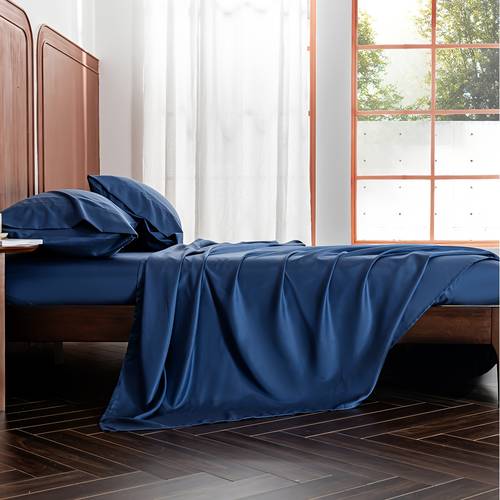 4 piezas de sábanas de fibra de bambú - juego de sábanas ajustables, sábana y 2 fundas de almohada transpirables, adecuadas para camas individual/ /queen/king - juego de sábanas de bolsillo profundo, y lavables a máquina