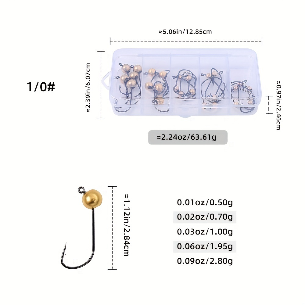 25pcs Lure Fishing Hook Light Hook Soft Bait Hook High Density Hook No Hurt Fish Hook