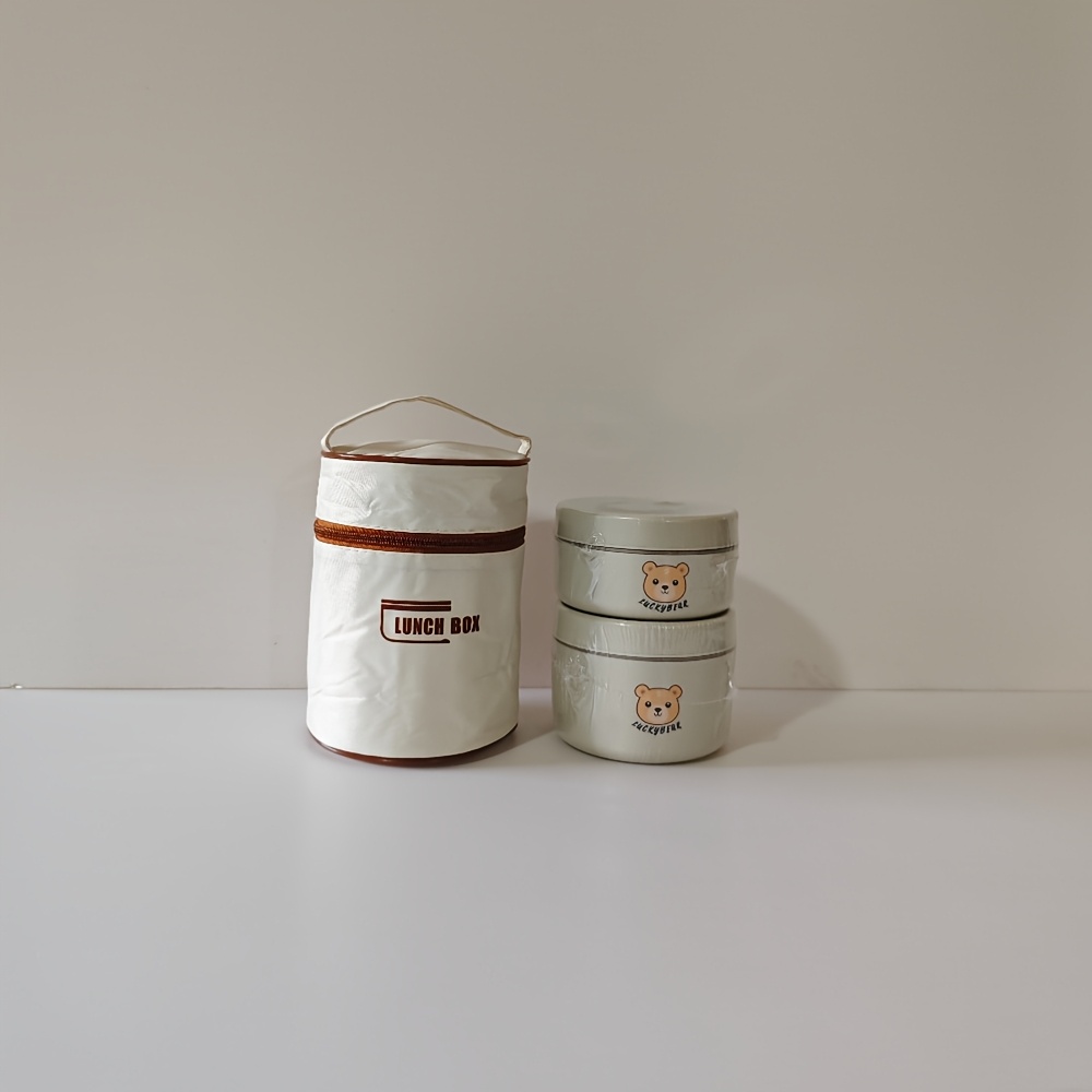 E-shop 3er-Set Edelstahl-Lebensmittelbehälter mit Deckel, auslaufsichere Bento-Lunchbox-Container, mikrowellengeeignet, stapelbare