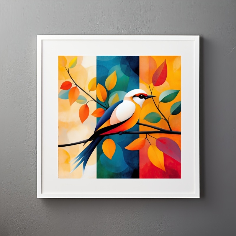 TEMU 1 Kit de Broderie Point de Croix Motif Oiseau , Tissu 11CT avec Modèle, Fils et Instructions pour Décoration Murale ou Cadeau Artisanal, Non