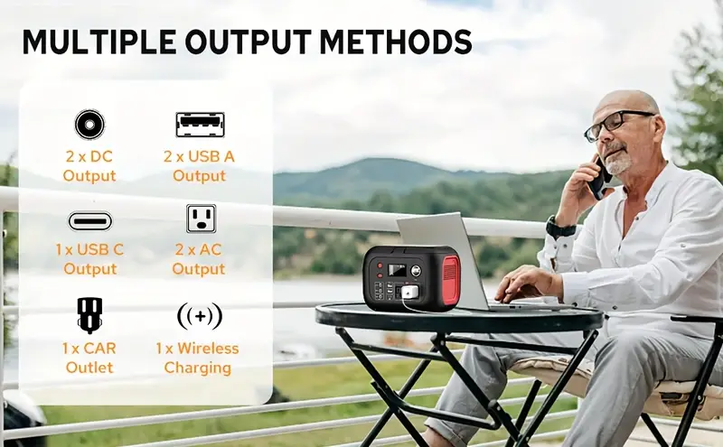 120w 300w portable power station 97 68wh 228wh with ac outlet usb a usb c dual solar panels 40w 60w portable power generators for outdoor camping rv home use emergency backup lithium battery mute ac outlet high quality charger Product details 1
