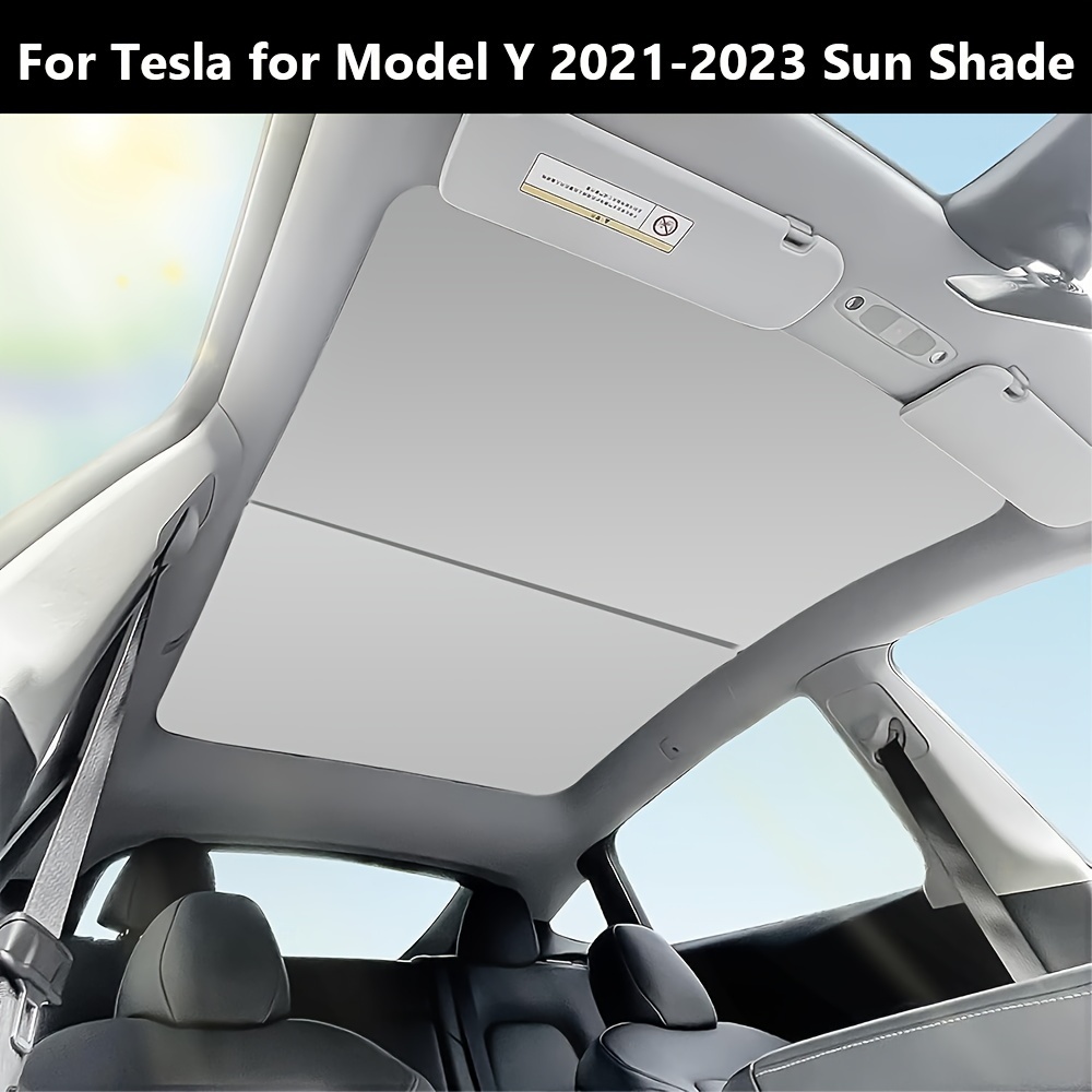 

For Tesla Model Y Sunshade Roof, Retractable Glass Roof Sunshade Heat Insulation Block Harmful Uv Rays For Model Y 2021 2022 2023