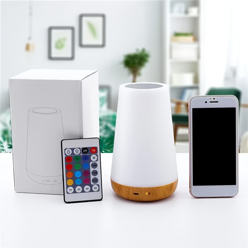 Cordless Touch Night Light with Remote Control, 2Pack Touch Bedside Lamp, Small Night Light/Remote Desk Lamp, 13-Color Changing Small Night Light, with Timer Shut-Off, for Bedroom, Living Room, Party, Desktop, Birthday Gift Ambient Light
