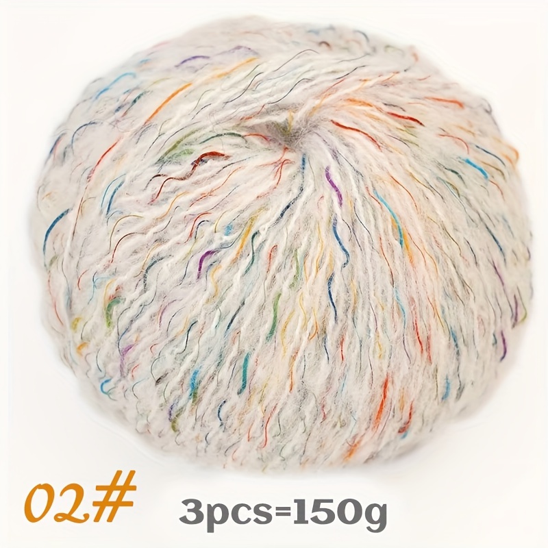 Image of 150g Multicolor Alpaca Mohair Yarn, Knitting Handmade Diy Material, Yarn Ball For Autumn/ Sweaters, Cardigans, Scarves, And Hats For Men And Women