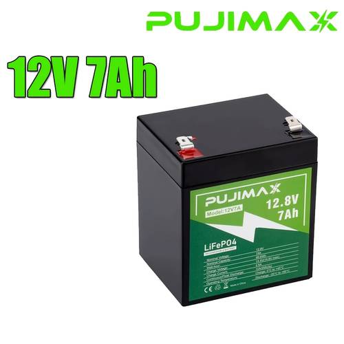 12v 7ah lifepo4 lithium battery rechargeable battery built in bms suitable for use in scooters traffic power supplies solar security cameras uninterruptible power supply ship from usa fast delivery