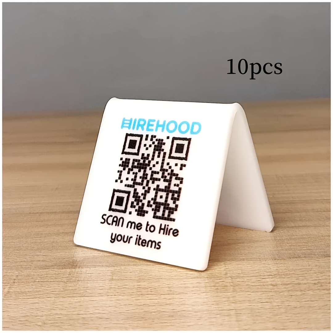 TEMU Mini Acrylic Menu Holder, Menu Qr Stand, Easy To Clean, Wifi Qr Connection, Table Sign, Display, Customizable Acrylic Table Stand - Personalized