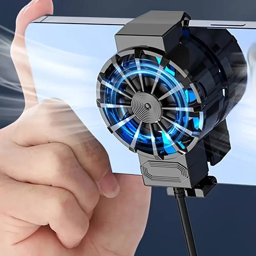 enfriador portátil para teléfono, accesorio de enfriamiento externo para iphone y smartphones - 1 pieza, ventilador enfriador para teléfono, control de del dispositivo, diseño compacto, dispositivo de enfriamiento de usb, para
