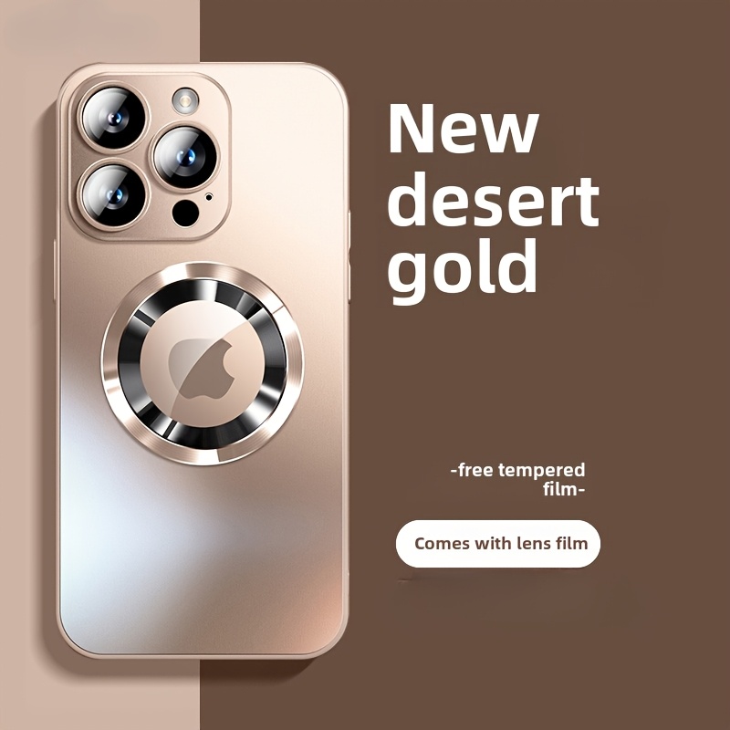 TEMU Phone Case - Applicable To 16promax 17promax 17 Mobile Phone Case New 16pro Skin-feel Frosted Glass Suitable For Iphone15promax With Built-in