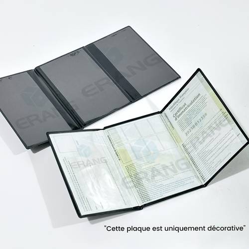 transparente auto kennzeichen- und versicherungskartenhülle - kennzeichen design, rigide und ulrandpflichtige pvc hülle ()