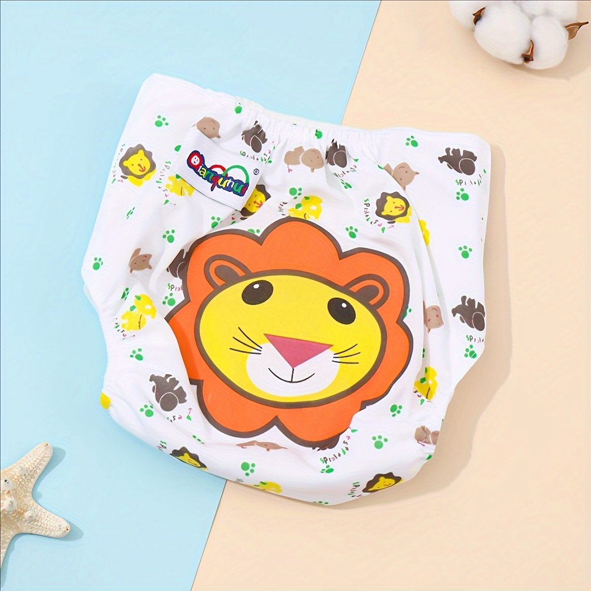 infant training diapers cartoon pattern soft cotton leakproof washable for 0 3 year old boys and girls mixed colors baby potty training pants details 2