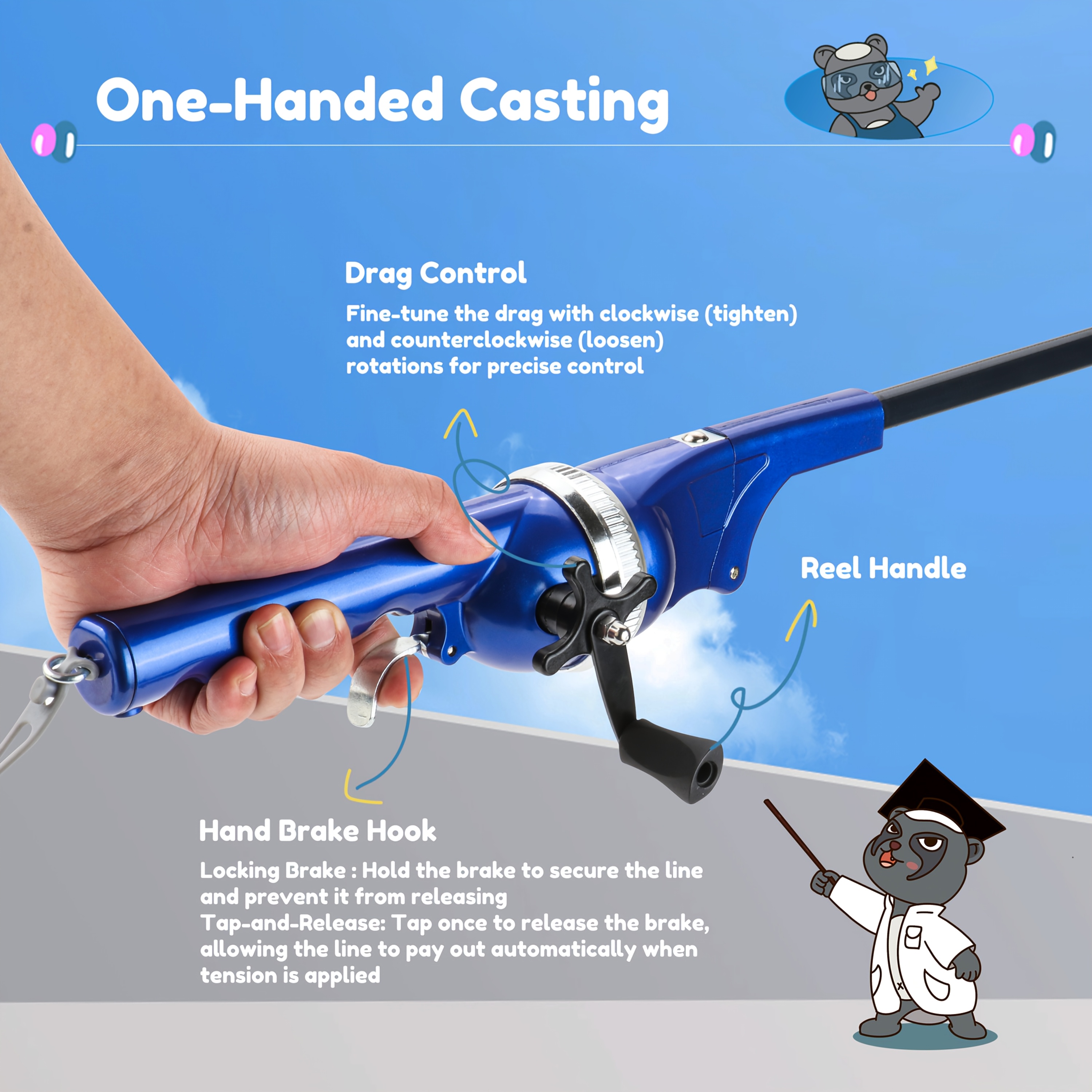 kids fishing pole set portable folding rod reel combo - Temu