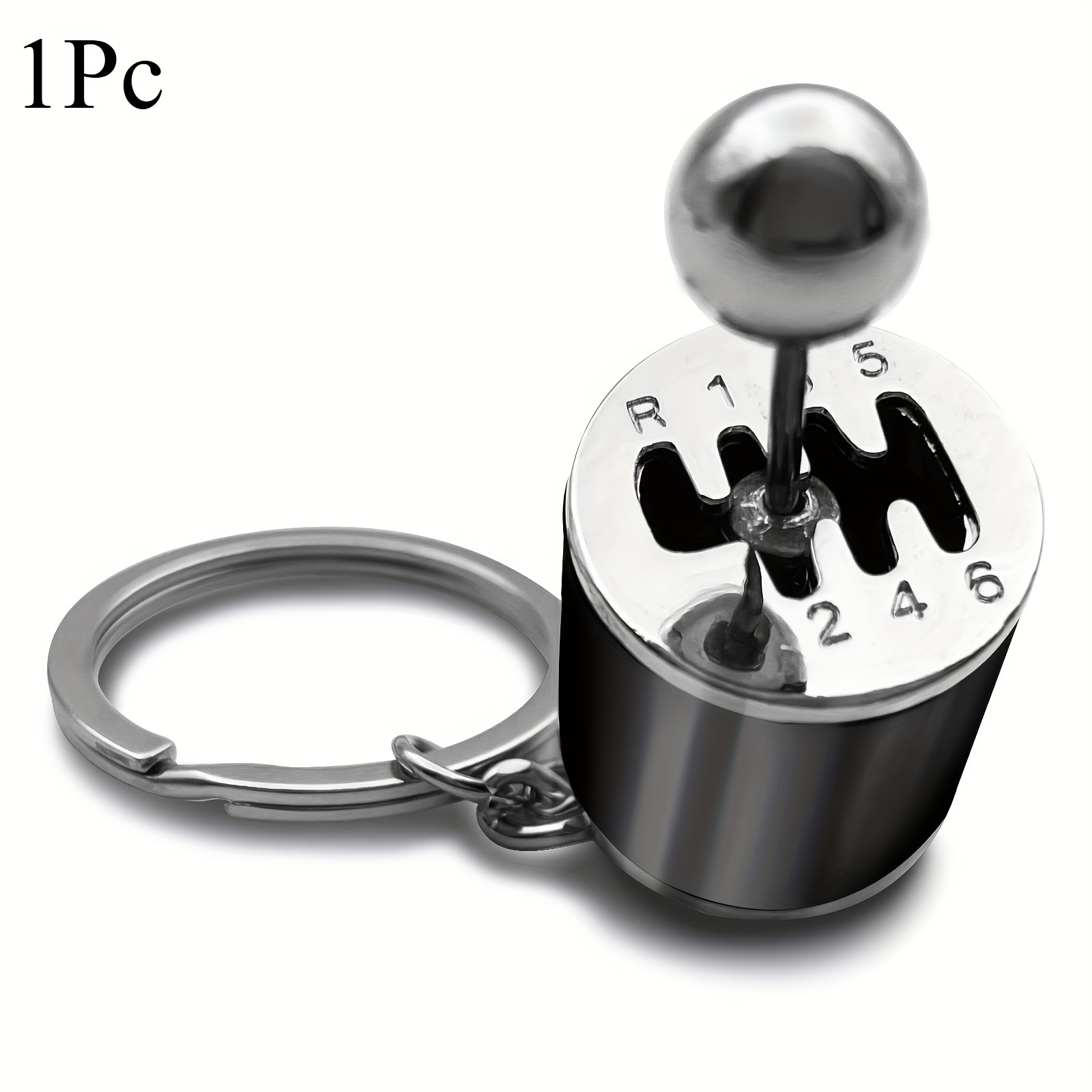 Image of 2d Flat, 1pc Mini Gear Shift Lever Keychain, Christmas Season Artifact! Car Parts Model Gearbox Design, Converter Key Additions, Daily Carrying, Black 5 Stock For Car Enthusiasts, Super Practical!
