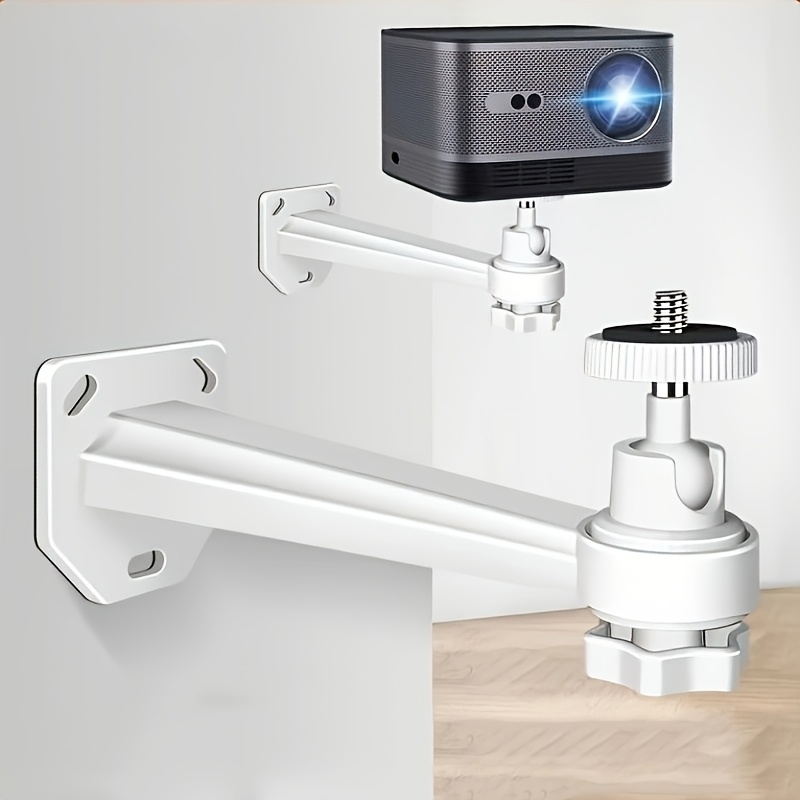Image of Metal Projector Mount, 17cm (6.69in) In Length, Suitable For Surveillance Cameras, Small Projectors, And Webcams. Suspended, Wall-mounted, Or Stand-mounted, And Is Sturdy And Durable