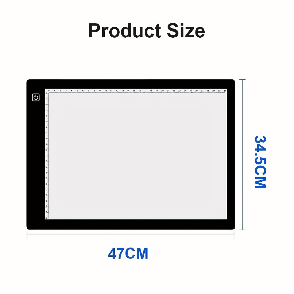 TEMU Copy Board Comics And Animation Tracing Light Pad Usb Dimmable 3 Levels Brightness Light Board, Ultra-thin Led Light Pad For Artist Design