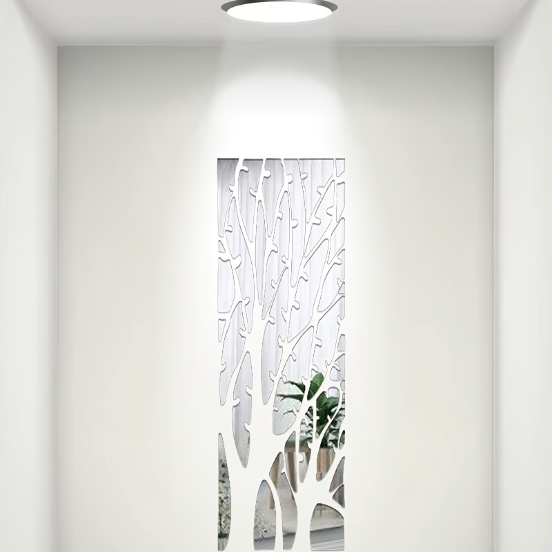 9pcs acrilico piazza specchio adesivi decorazione della parete per