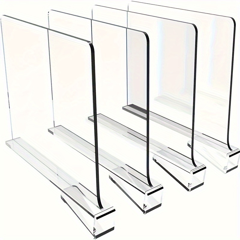 new transparent plastic bookshelf wardrobe book separator clip type organizing classification board clothes separator 2pcs 4pcs 6pcs shelf dividers