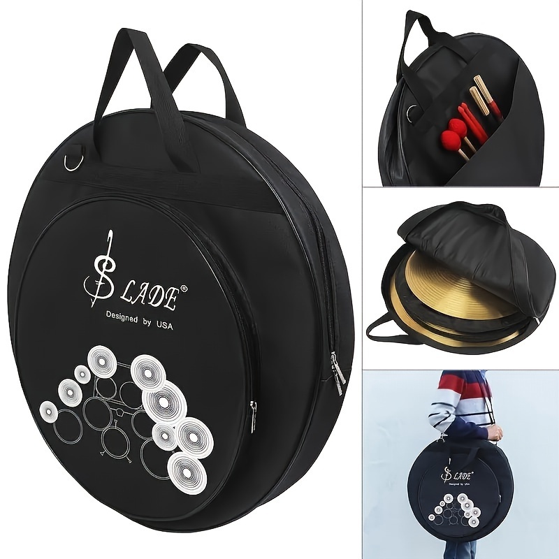 

21 Inch Cymbal Bag With Soft Padding And Waterproof Material - Perfect For Protecting Your Cymbals On The Go