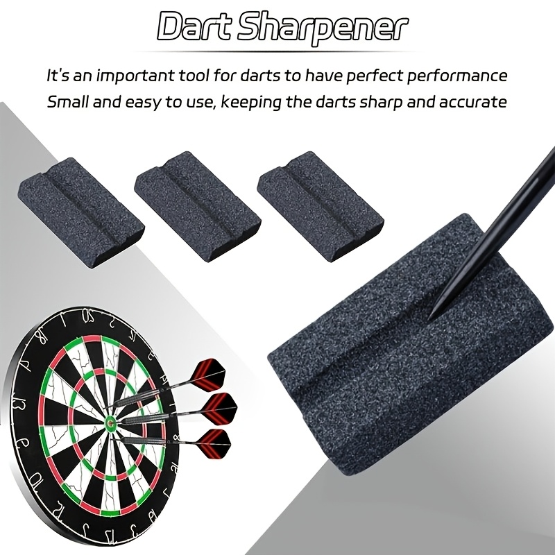 Twee V-vormige dart slijpstenen, eenvoudig te gebruiken voor polijsten en het verwijderen van graten, ontworpen voor duurzaamheid en scherpte, gemaakt van gehard professioneel staal, essentiële tools voor dart accessoires