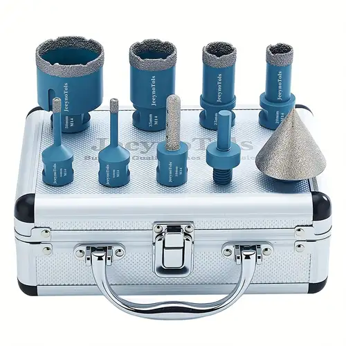 Kit De 5 Scies-cloches Diamantées Pour Carrelage – Versery, Diamètres 25/35/40/50/68mm, Tige M14