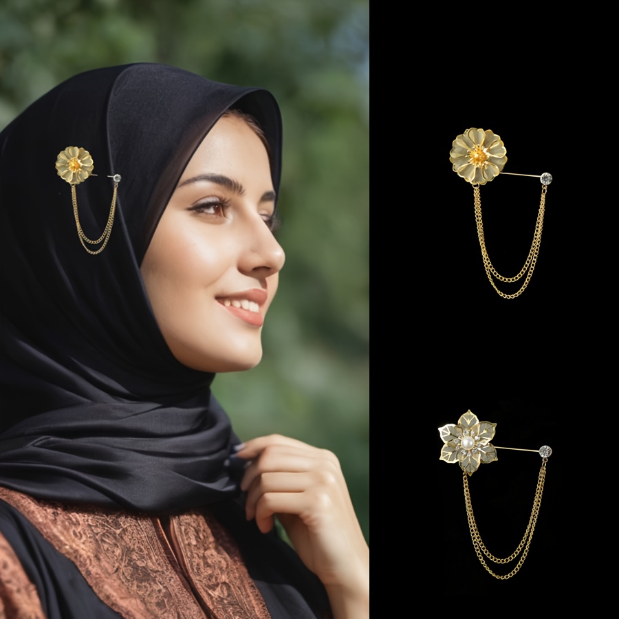 Broches - Ancienne Broche/pince à Foulard Ovale En Laiton Doré