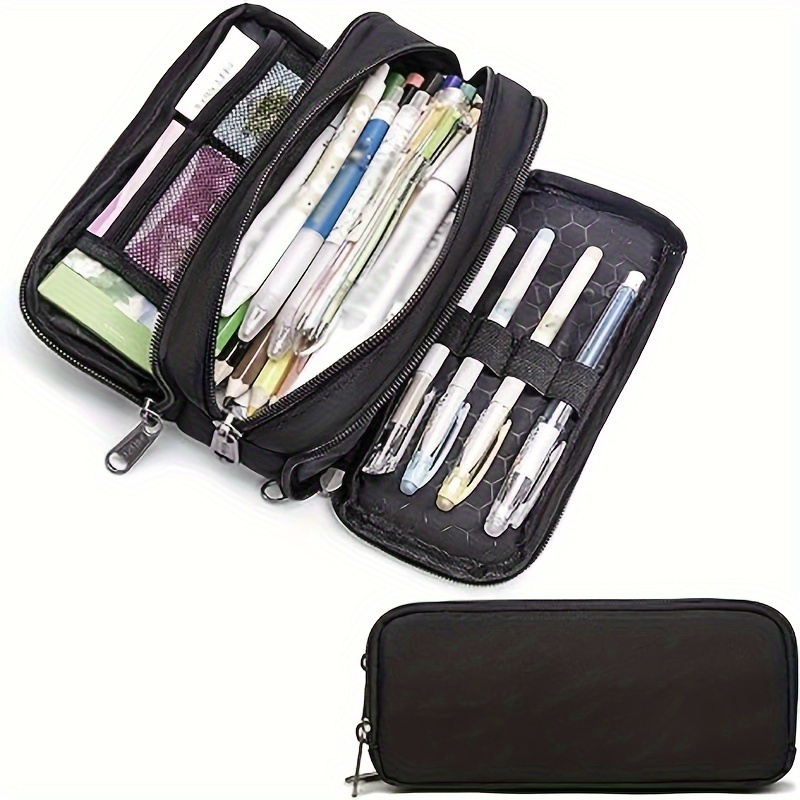 

Large Capacity Pencil Case Aesthetic Pencil Bag With 3 Compartments Storage Pencil Case Office Stationery Storage Bag Stationery Bag Simple Fashion Eid Al-adha Mubarak Eid Al-adha Mubarak