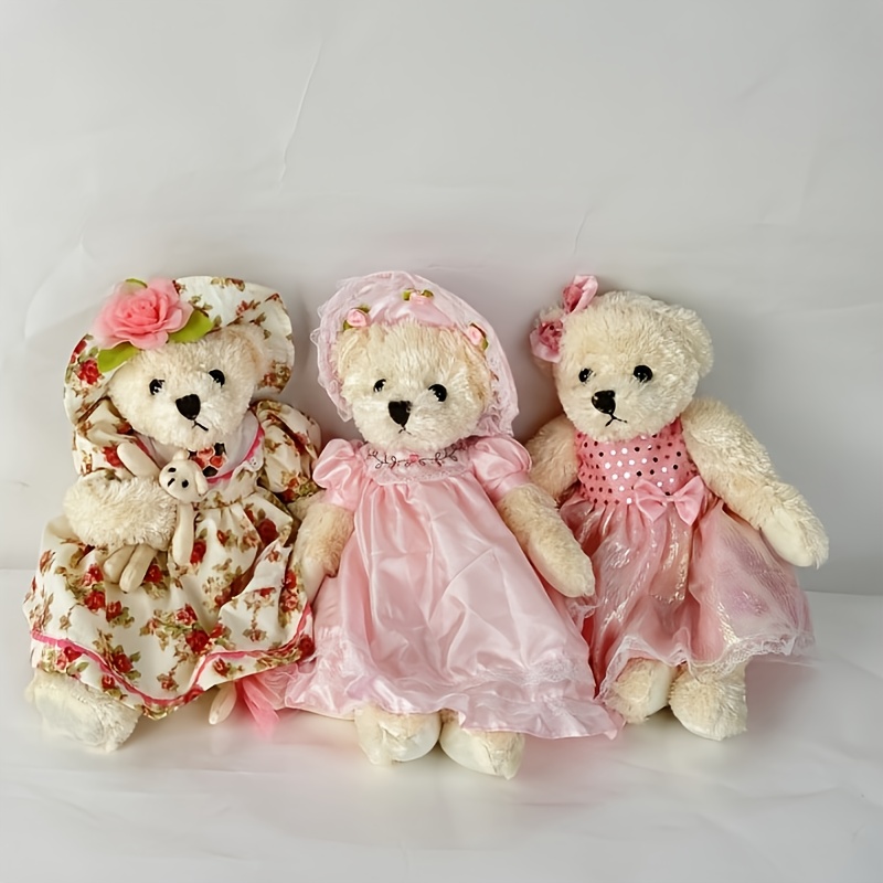 40cm 15 7 anime teddy bear floral dress hat soft - Temu Bahrain