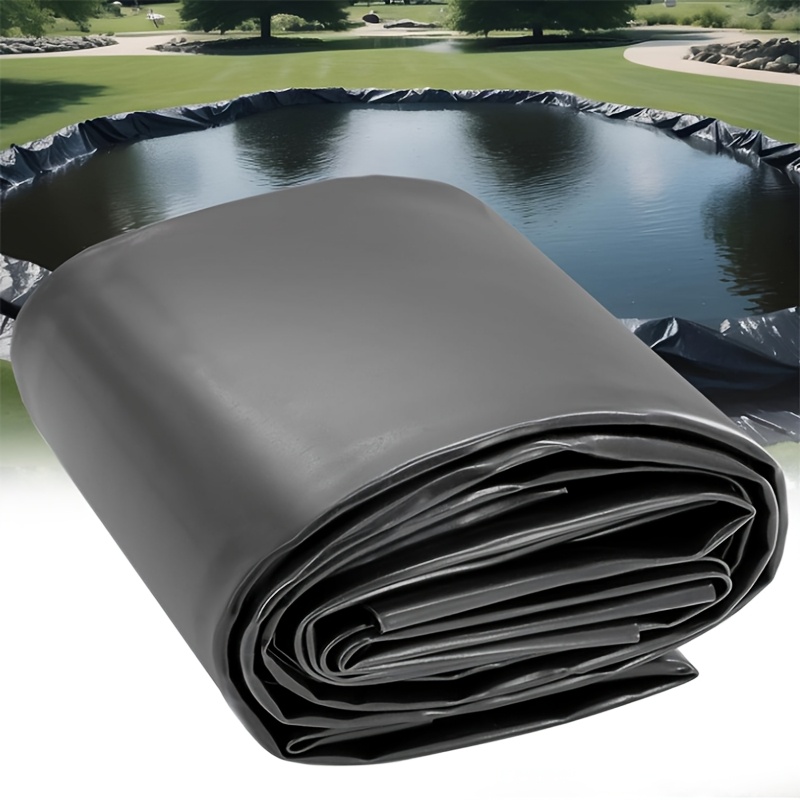 Image of Hdpe Black Pond Liners, 0.2mm Uv Resistant Liners That Are Easy To Cut, Suitable For Natural-looking , Waterfalls, Koi , And Water Gardens