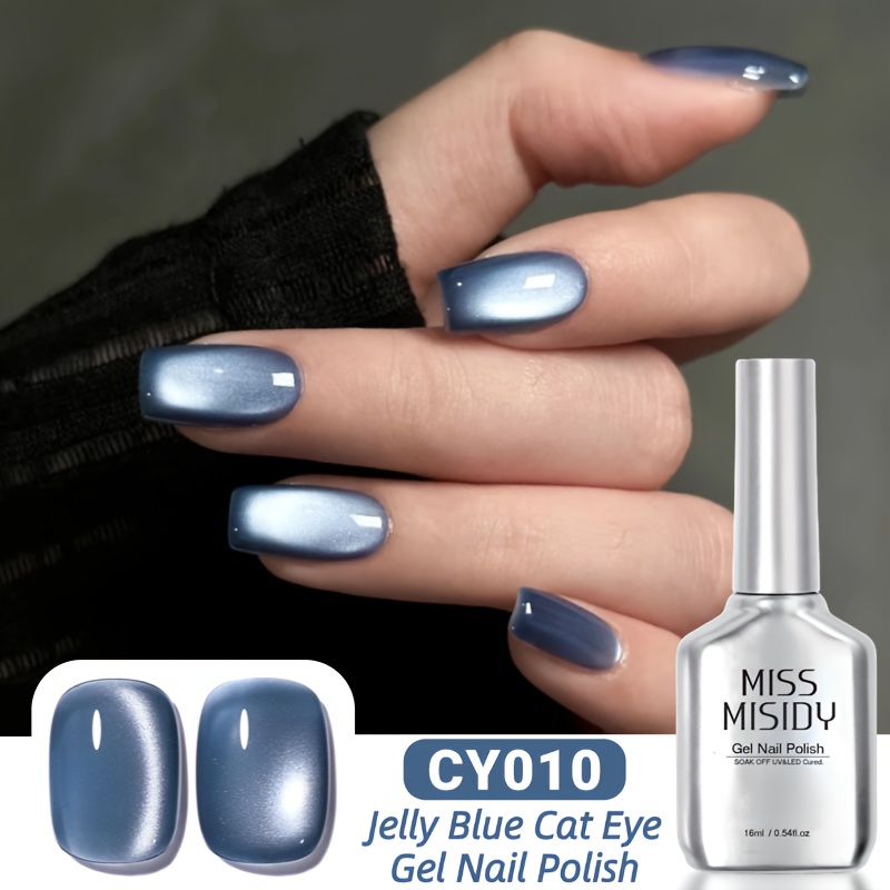 16ml Jelly Blue Cat Eye Gel Nail Polish - Cy010