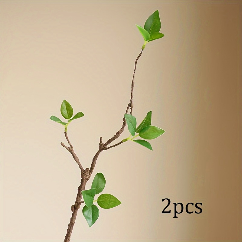 Image of 1/2/3pcs, Realistic Artificial Greenery - Artificial Branches, Solid Stems, And Ultra-realistic Leaves With A True Touch - Suitable For Home, Office, And Garden Decoration | Ideal For