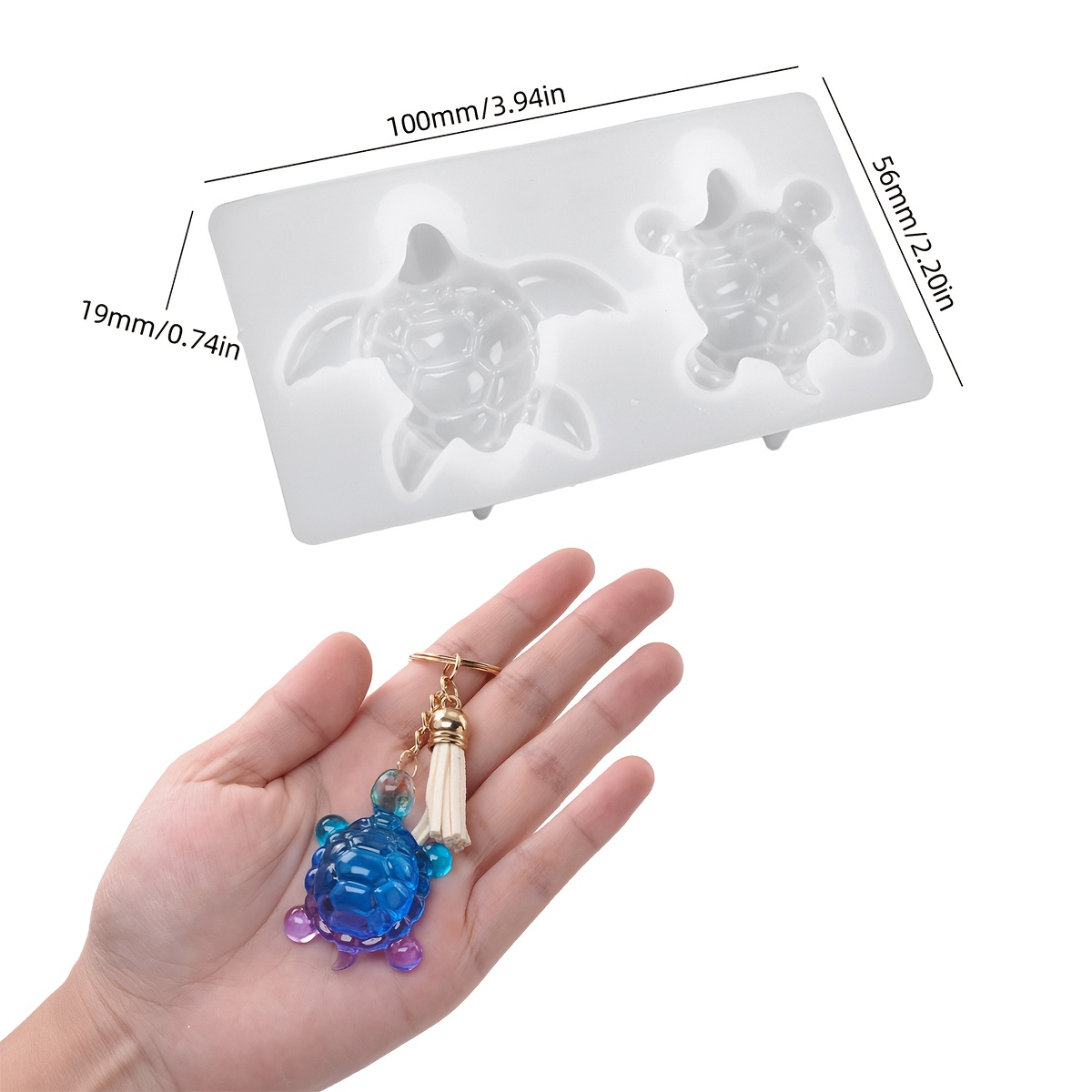 TEMU Molde de de silicona para manualidades de resina DIY - Llavero y decoración de escritorio con temática , molde duradero y reutilizable para