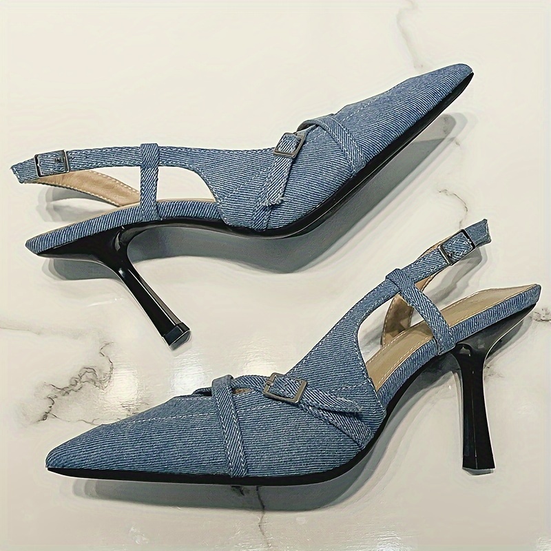 Women's High-Heeled Pumps with Open-Toe Design