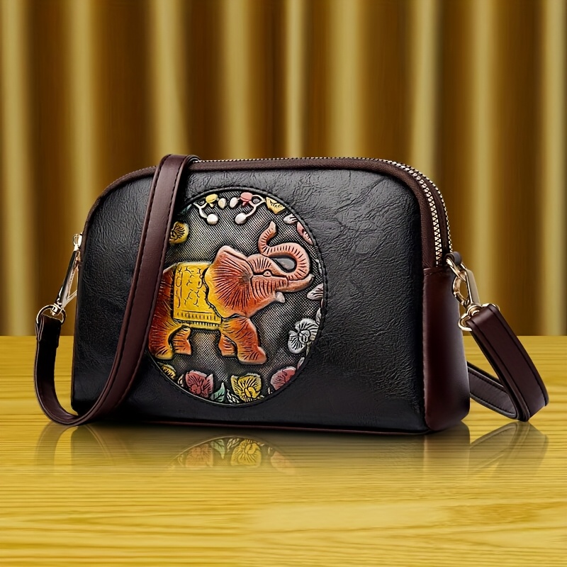 Damen Crossbody Tasche Aus PU Leder – Kleine Umhängetasche Für Handy & Schlüssel
