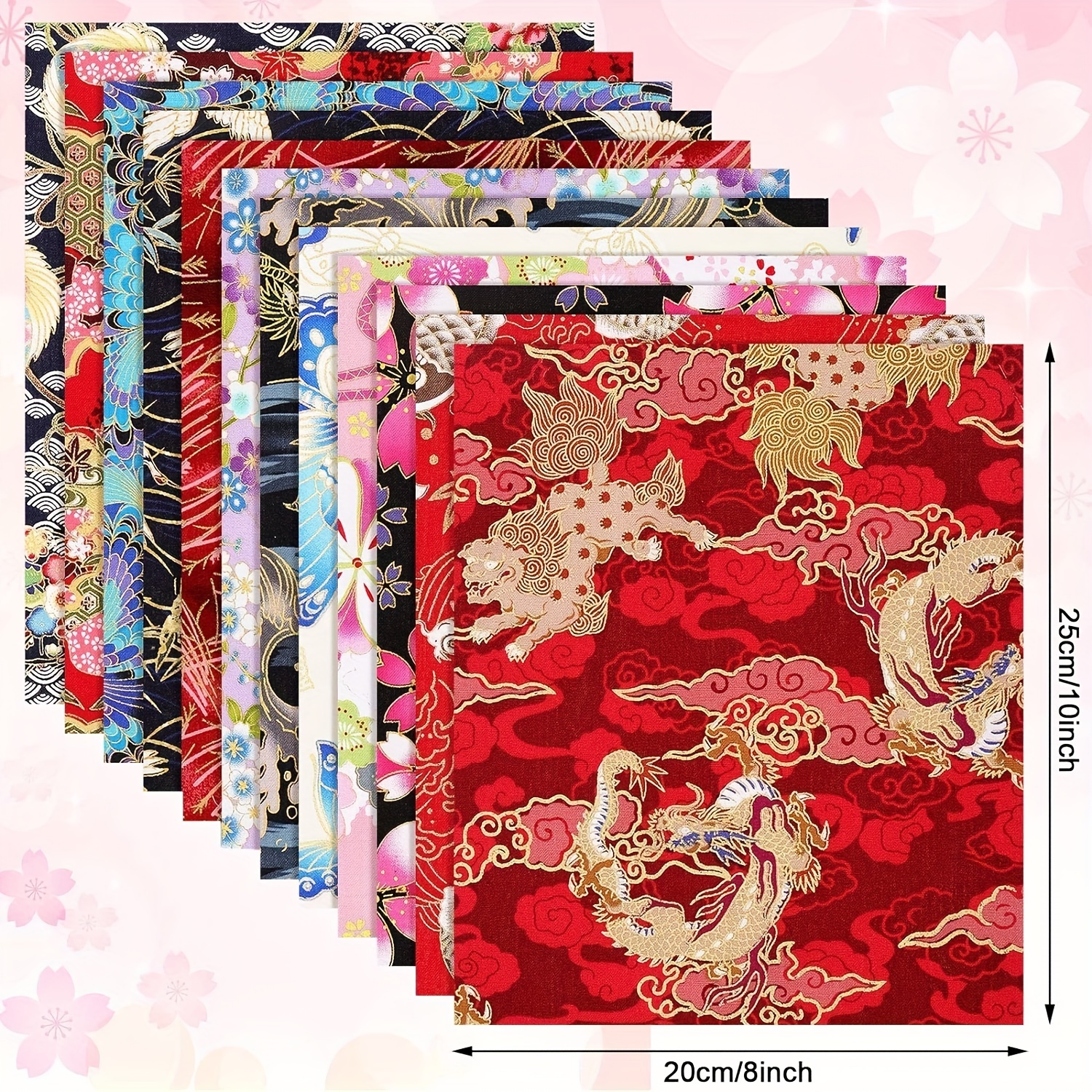 30pcs of 8x10 inch   traditional   cotton fabric pre cut fat quarters with printed squares sewing materials for   suitable for bows bags wallets hats and belt decorations