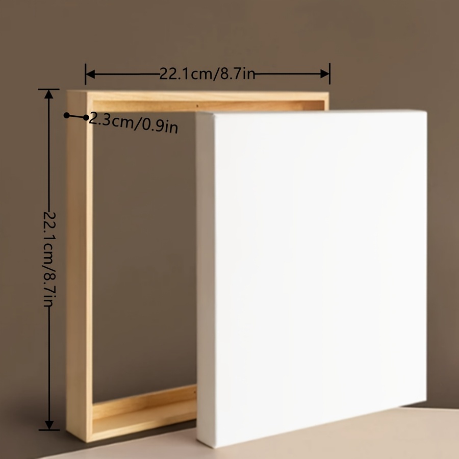 TEMU 1 Panneau sur Toile avec Cadre Extérieur | Cadre Extérieur en Bois + Cadre Intérieur en Toile de Lin | Prêt à Accrocher Encadrement | Convient