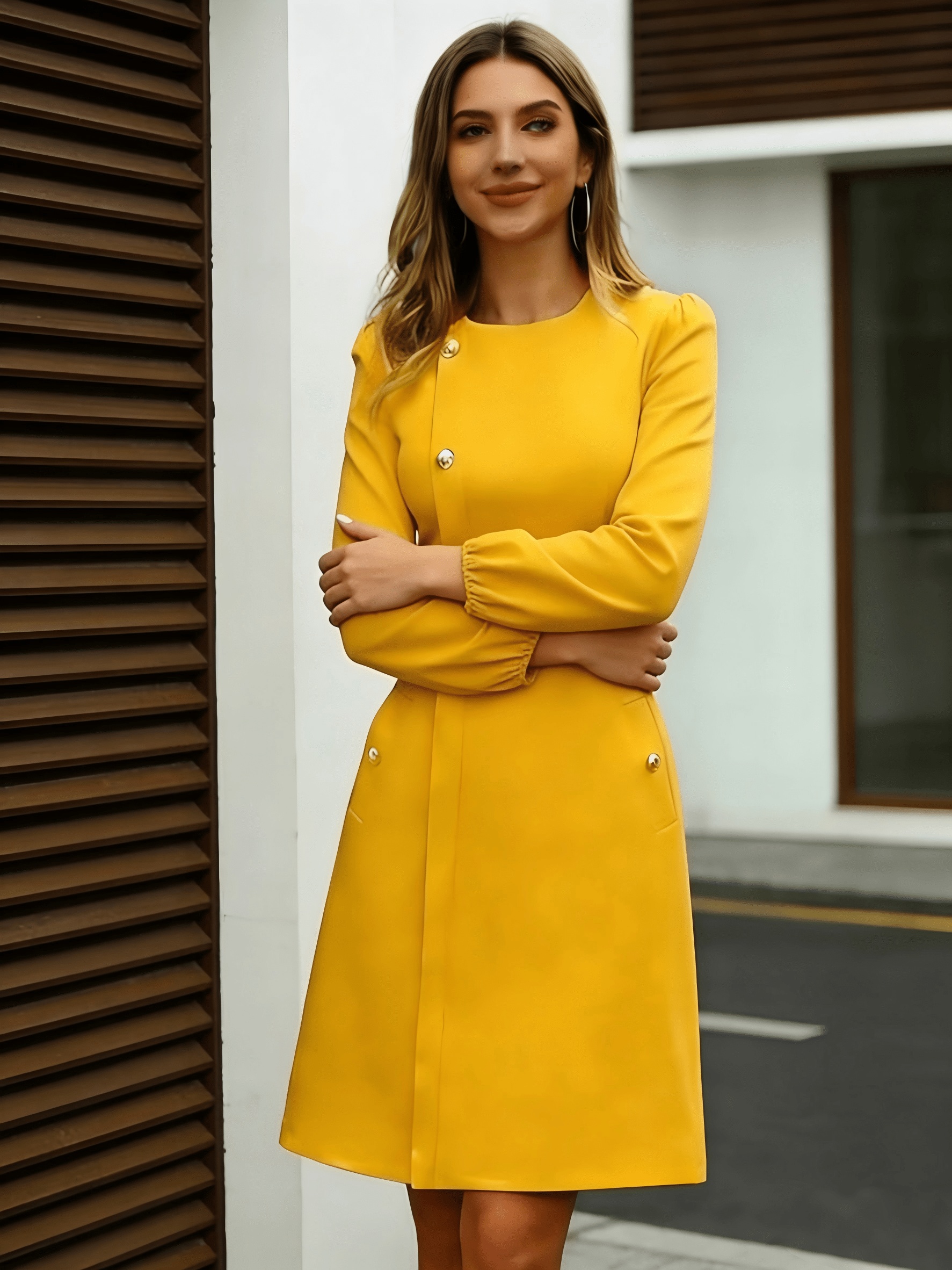 business casual dress long sleeve Newshows Womens Long Sleeve Casual Dresses 2025 Business Work Teacher Fall  Church Belted A Line Flowy Midi Dress(Army Green-1,Small) at Amazon Women's  Clothing store