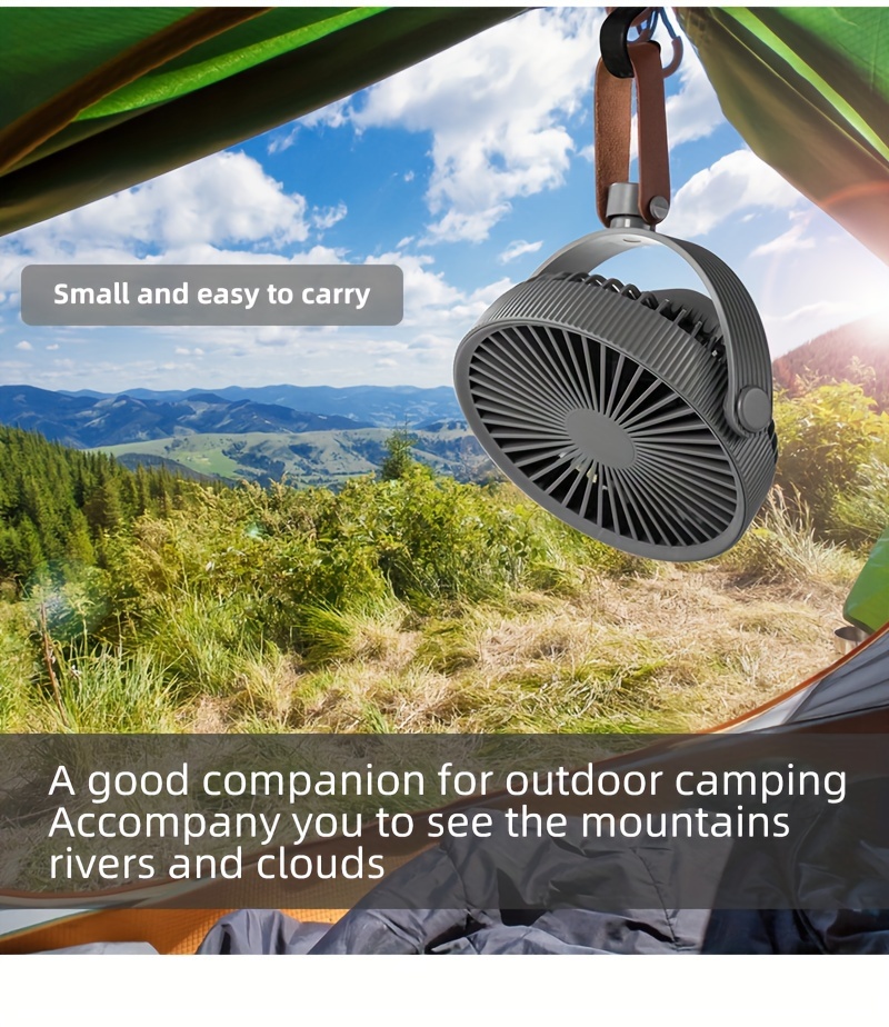 1pc portable tripod table fan high velocity usb desk fan   abs material easy to carry design for outdoors home use details 4