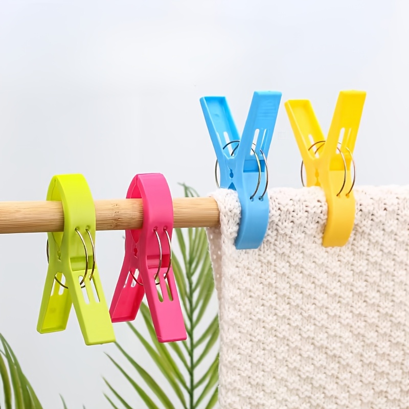 

8pcs-multifunctional Windproof Plastic Clothespins, Beach Towel Clips, Chair Clips, Towel Clips, Plastic Clothes Clips, Hanging Clips, Clips, Clothes Pins