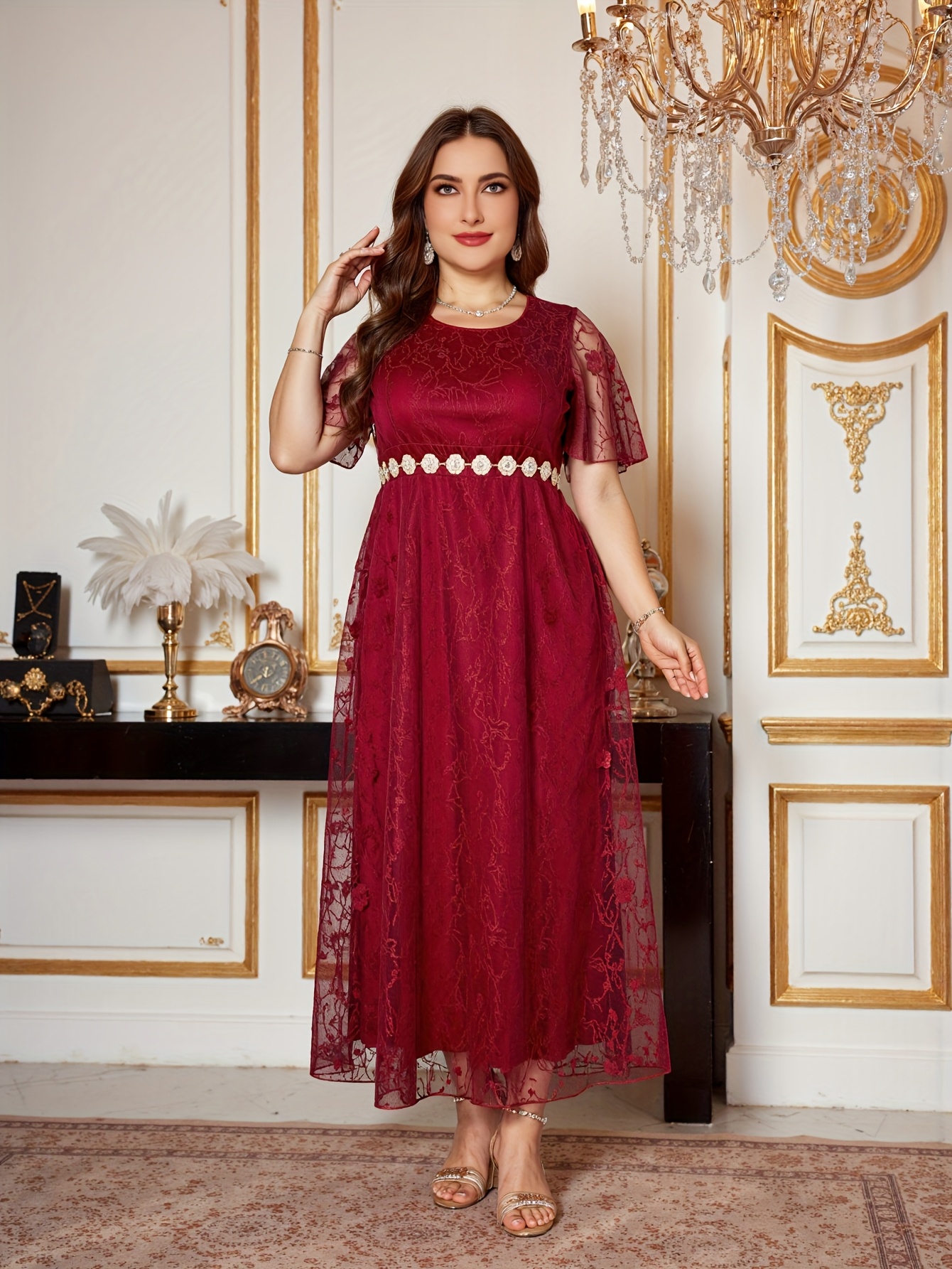 bridesmaid dresses tauranga Rustic Maroon Lace Top Plus Size Bridesmaid Dresses