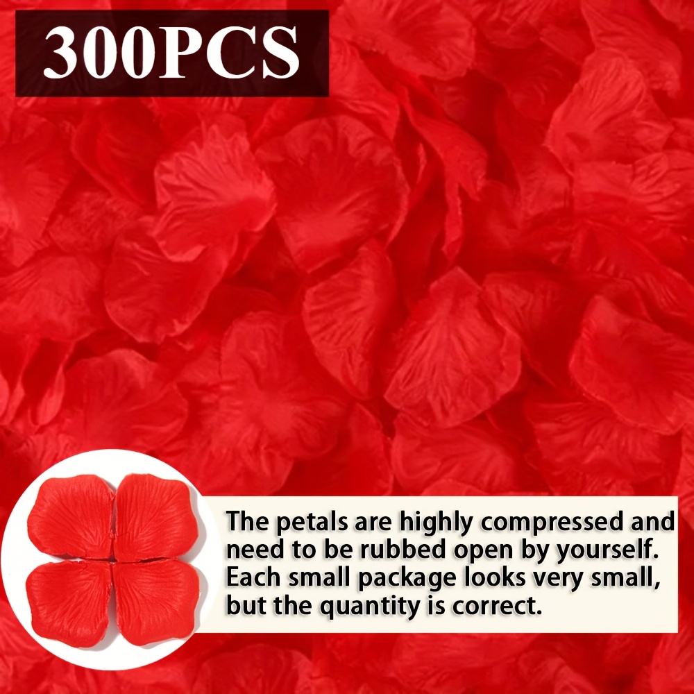 300pcs Artificial Fake Rose Petals Colorful Simulation Rose Petal For Valentines Day Wedding Party Romantic Decoration