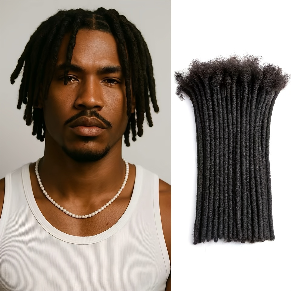 Image of 10 Inch Black Synthetic Pre-made Dreadlock Crochet Hair, 15 Strands Per Pack -free No Shedding Short Dreadlock Extensions Unisex Locs Braids For Men Women