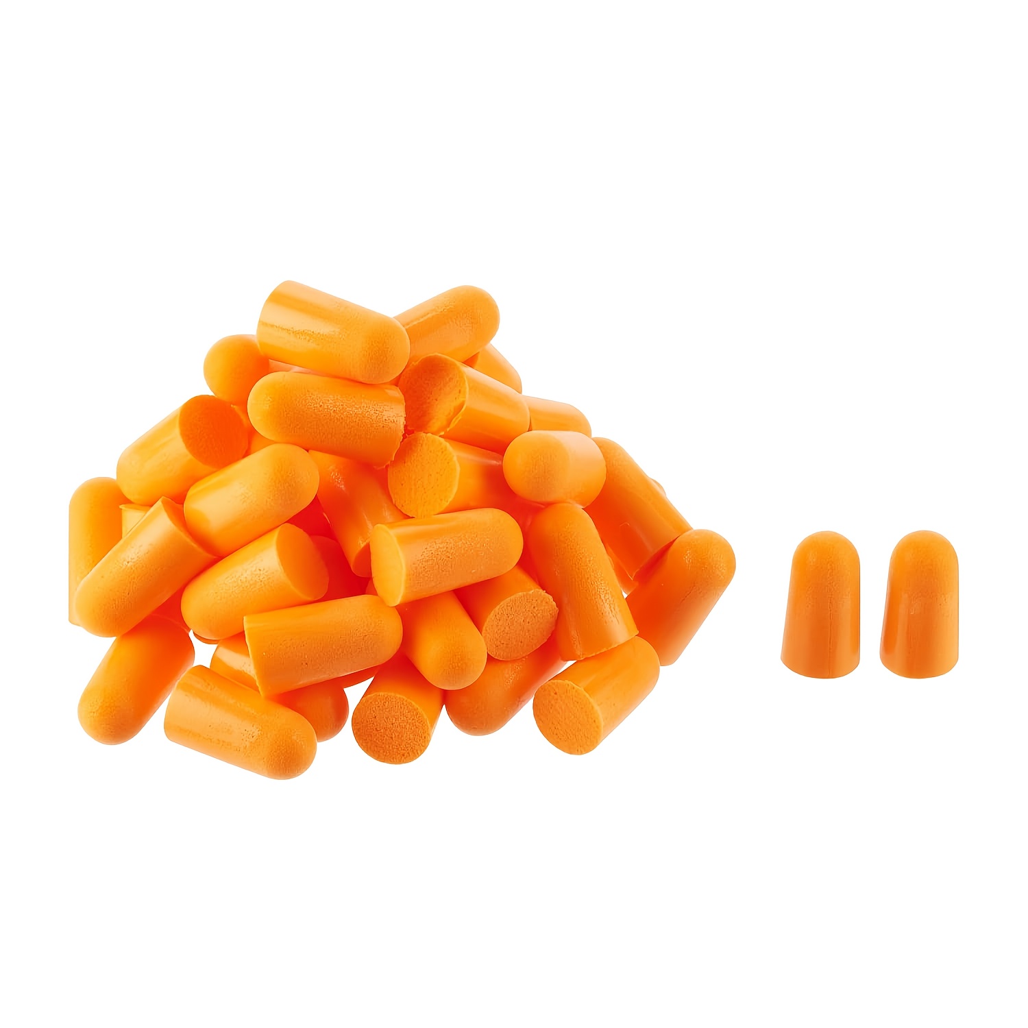 Image of 31/51/101 Pairs Of Soft And Comfortable Foam Earplugs In Bags, Reusable And Comfortable, Suitable For Air Travel, Work, Study, - & Orange, , Durable Earplugs, Lightweight Soft Foam Design