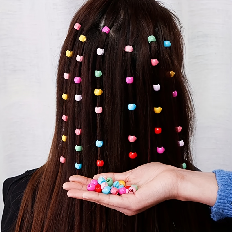TEMU 150pcs Vibrant Mini Hair Clips Set - Round Plastic Hair , Sweet And Fashionable Accessory Kit For Women, Ideal For Daily Styling And Dress-up, Hair Accessories
